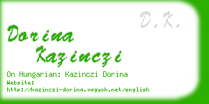 dorina kazinczi business card